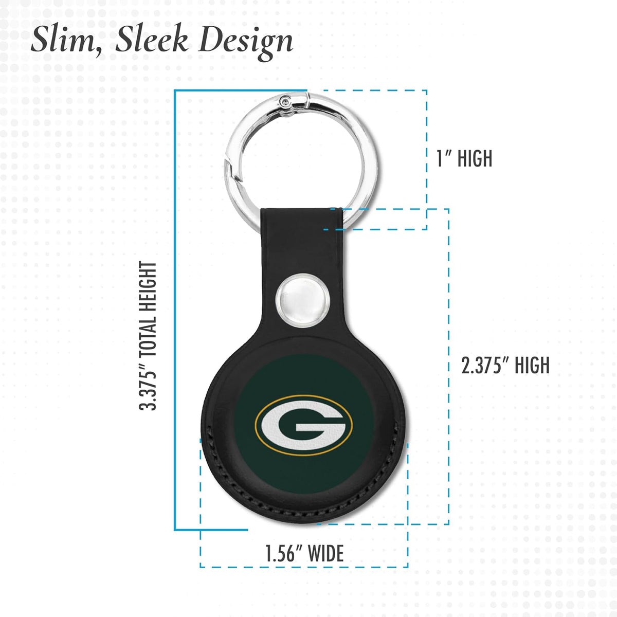 Green Bay Packers PVC Air Tag Holder