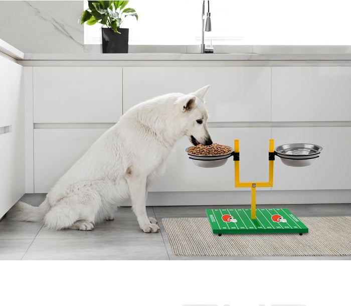 Cleveland Browns Goal Post Double Bowl Pet Feeder