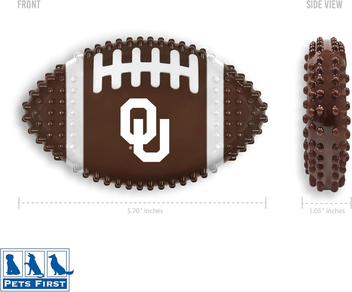 OK Sooners Hard Nylon Football Chew Toy