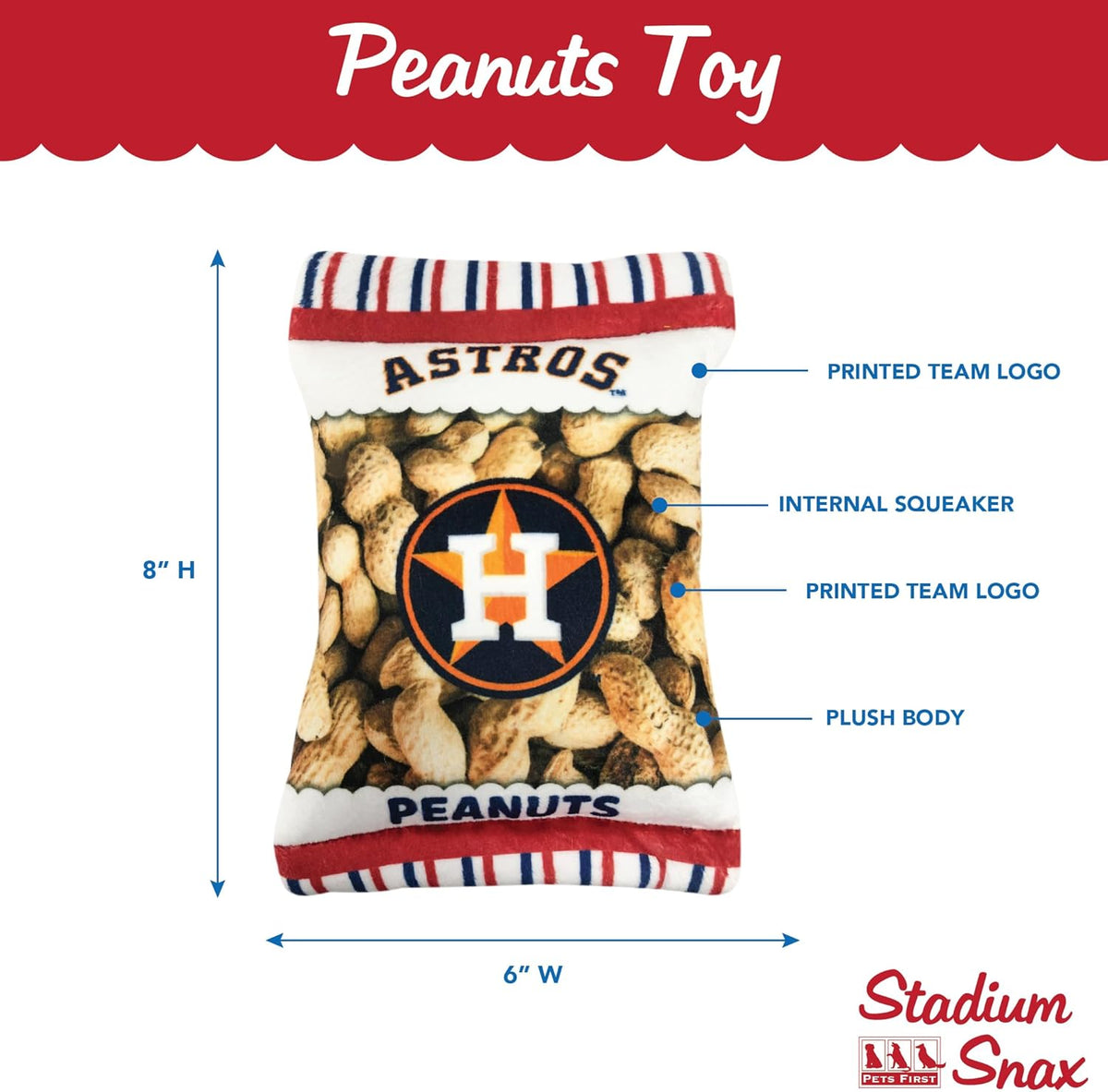 Houston Astros Peanut Bag Plush Toys