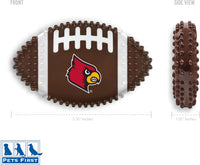 Louisville Cardinals Hard Nylon Football Chew Toy