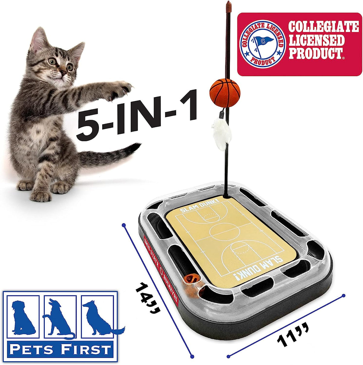 OH State Buckeyes Basketball Cat Scratcher Toy