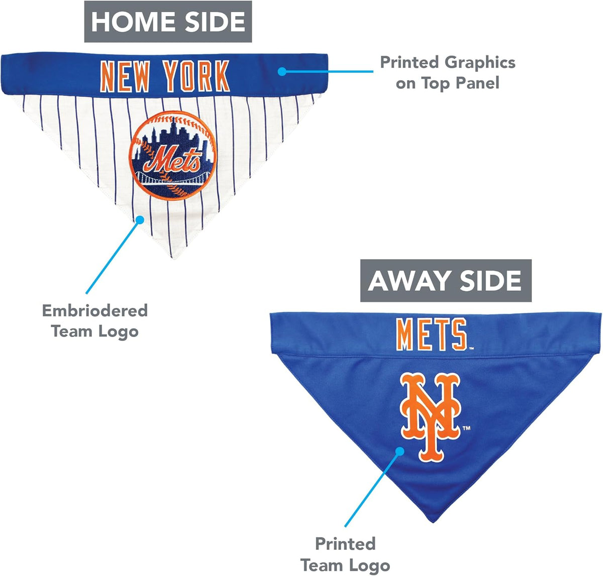 New York Mets Reversible Slide-On Bandana