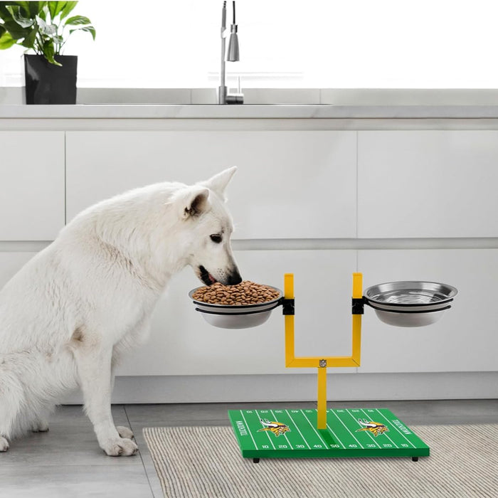 Minnesota Vikings Goal Post Double Bowl Pet Feeder