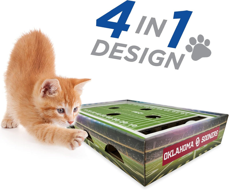 OK Sooners Football Stadium Cat Scratcher Toy