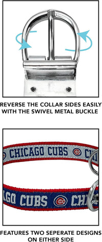 Chicago Cubs Reversible Dog Collar