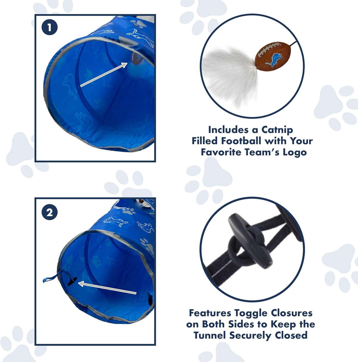 Detroit Lions Cat Tunnel Toy
