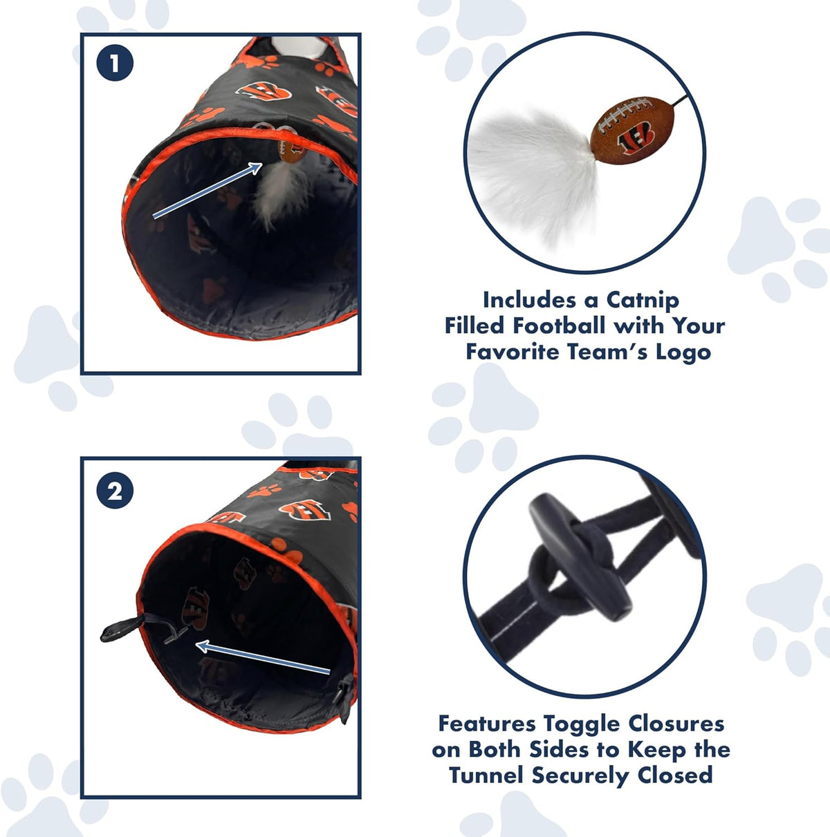 Cincinnati Bengals Cat Tunnel Toy