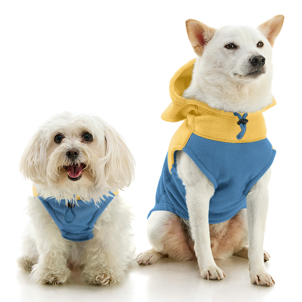 Fleece Vest Hoodie Two Tone