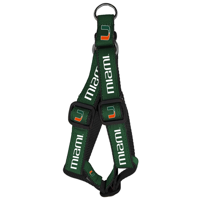 Miami Hurricanes Nylon Dog Step-In Harness