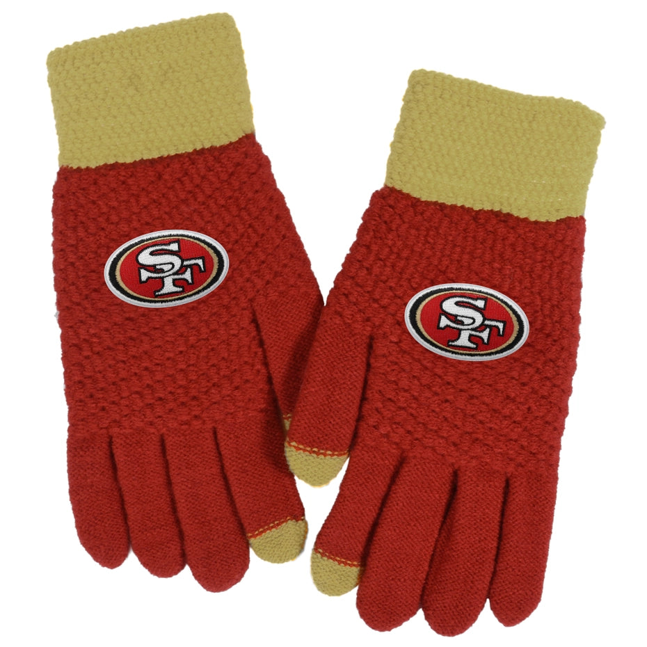 San Francisco 49ers Waffle Knit Gloves
