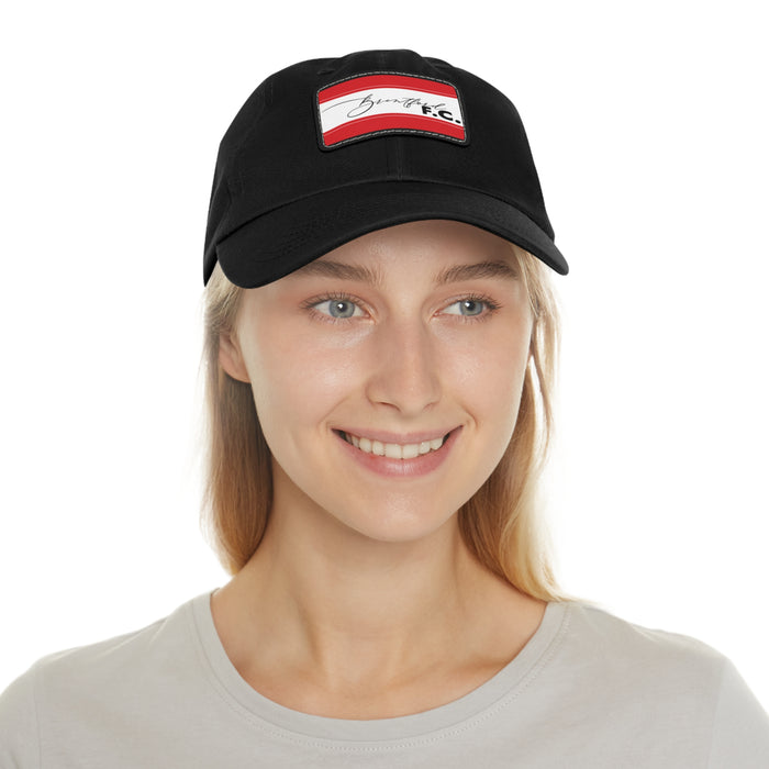 Brentford FC 25/26 Home Kit-Inspired Leather Patch Baseball Hat