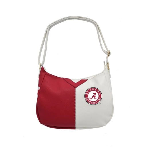 AL Crimson Tide Pebble Split Hobo Handbag