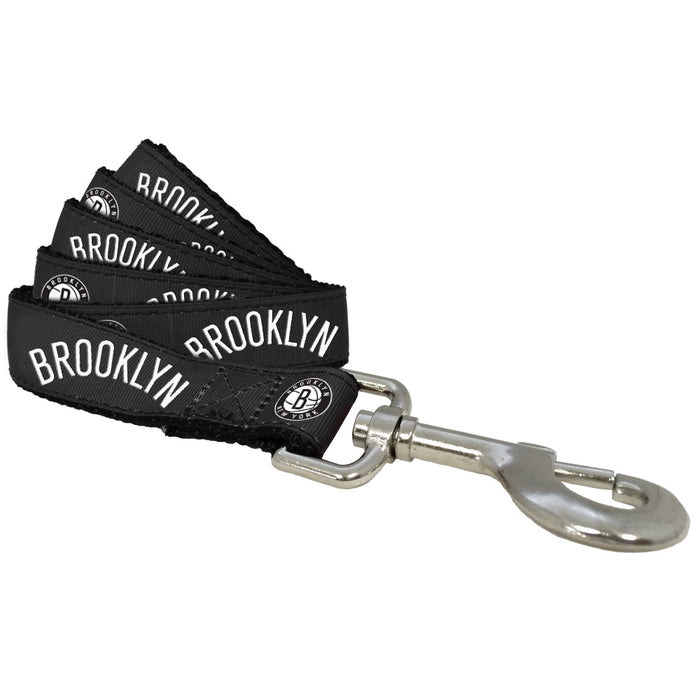 Brooklyn Nets Nylon Dog Collar and Leash