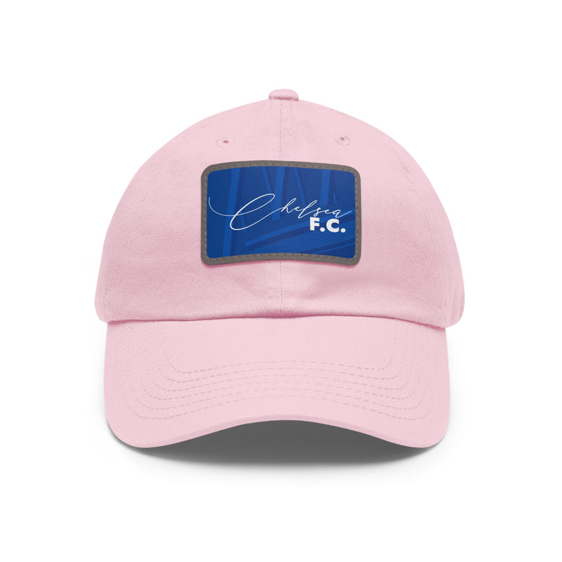 Chelsea FC 25/26 Home Kit-Inspired Leather Patch Baseball Hat