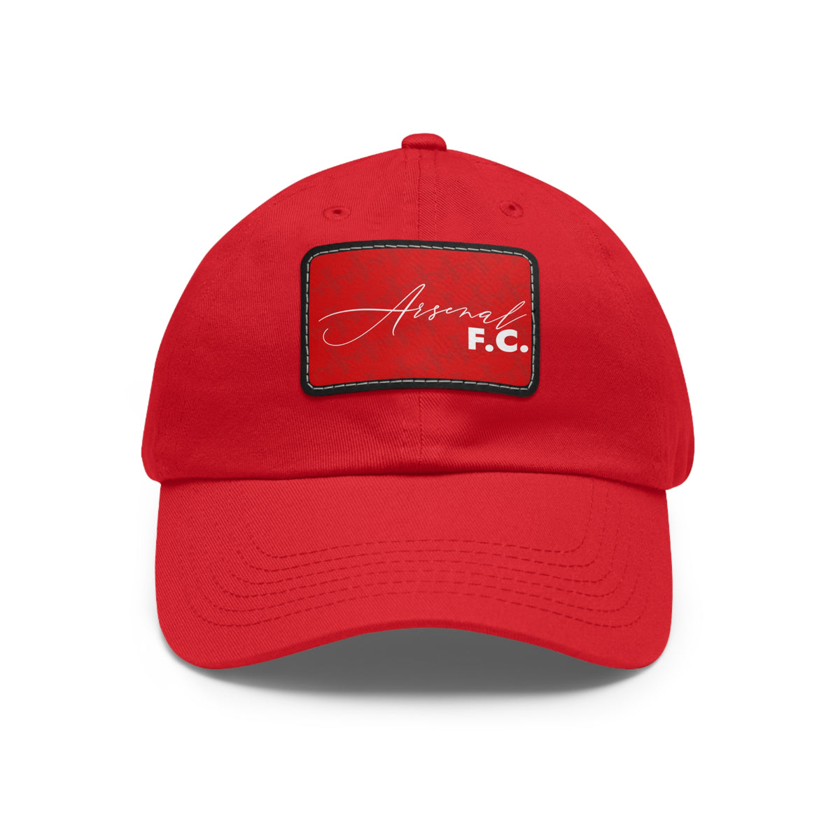 Arsenal FC 25/26 Home Kit-Inspired Leather Patch Baseball Hat
