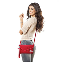 Kansas City Chiefs Fold-Over Crossbody Pebble Purse