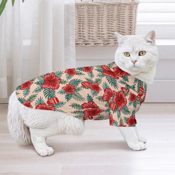 Arsenal FC 25/26 Team-Inspired Pet Hawaiian Shirt - for SMALL PETS