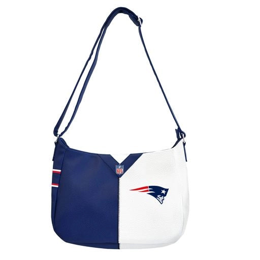 New England Patriots Pebble Split Hobo Handbag