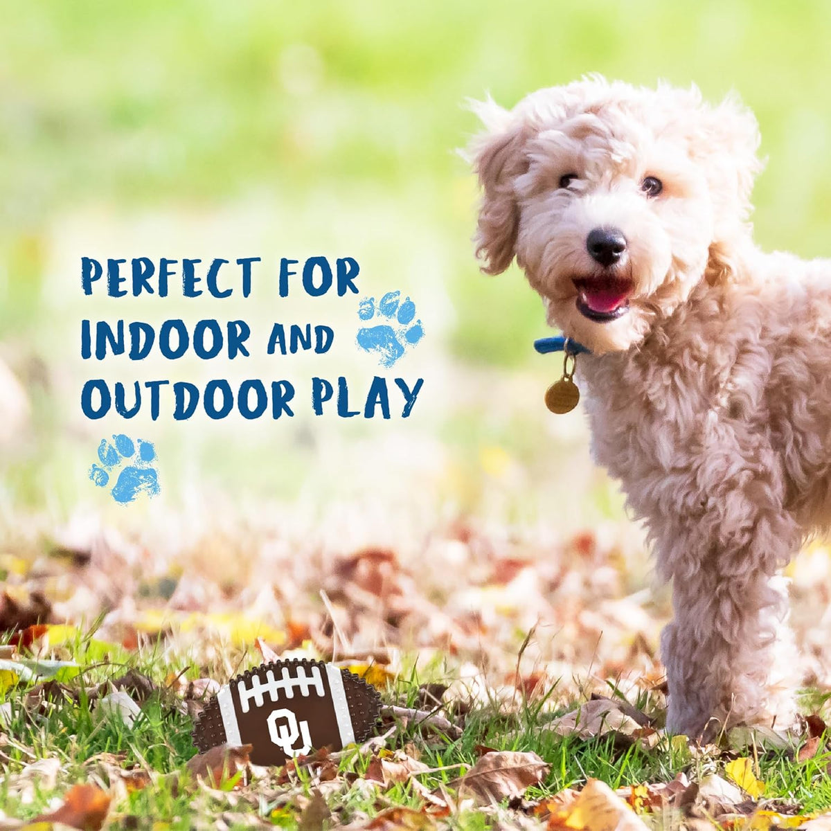 OK Sooners Hard Nylon Football Chew Toy