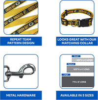 Green Bay Packers Dog Satin Collar or Leash