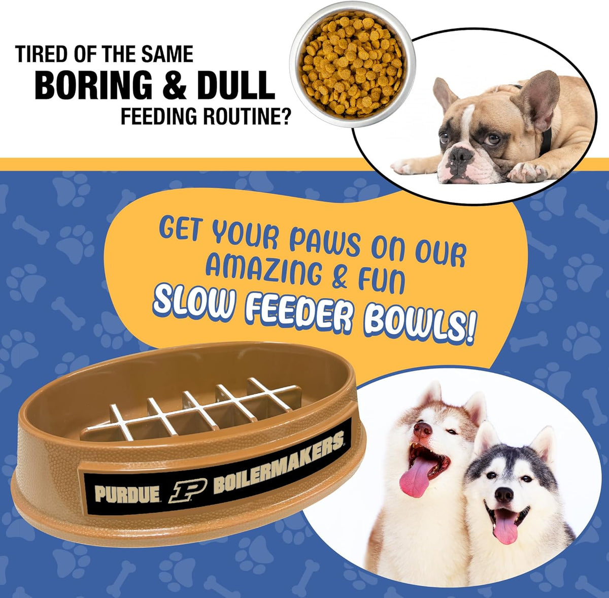 Purdue Boilermakers Football Slow Feeder Bowl