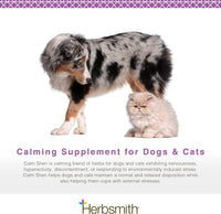 Herbsmith Calm Shen - Long-Term Calming Supplement for Dogs and Cats