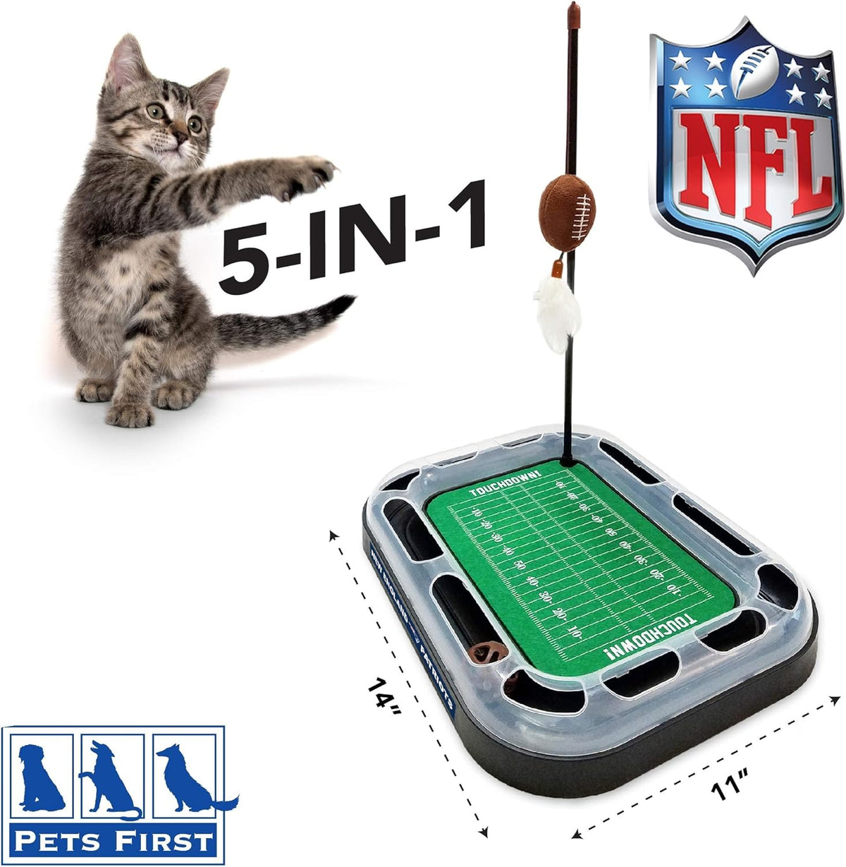 New England Patriots Football Cat Scratcher Toy