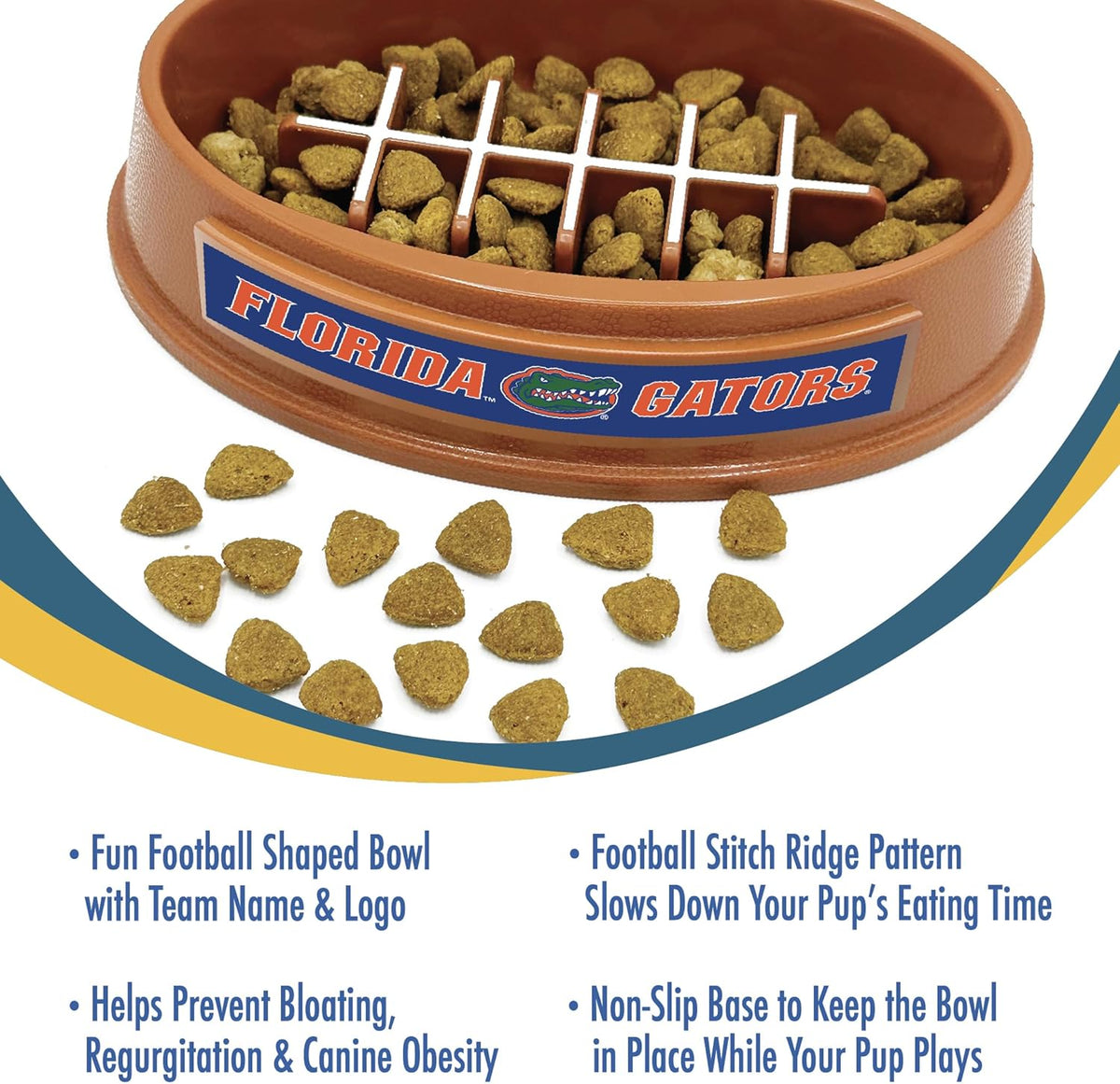 FL Gators Football Slow Feeder Bowl