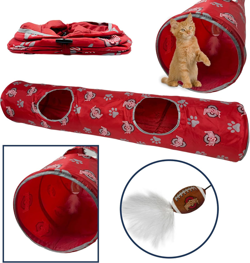 OH State Buckeyes Cat Tunnel Toy