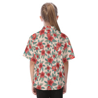 Arsenal FC 25/26 Team-Inspired Kids Cotton-Blend Hawaiian Shirt