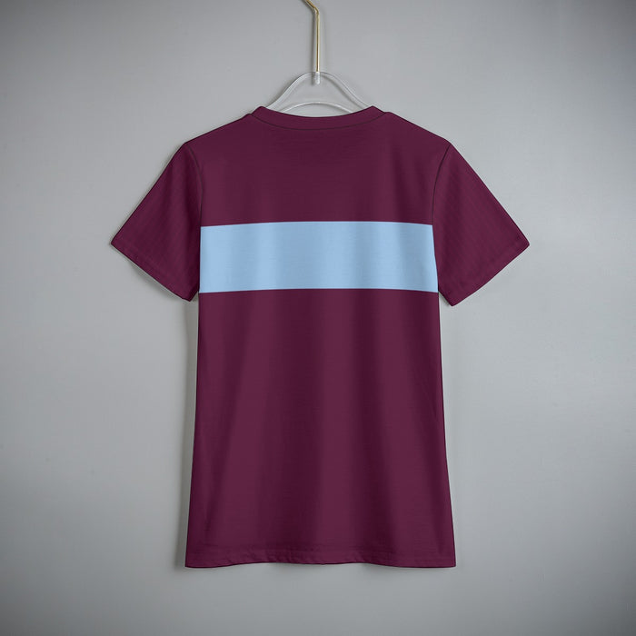 Aston Villa FC 25/26 Home Kit Inspired Kids Eco-friendly Basic T-shirt
