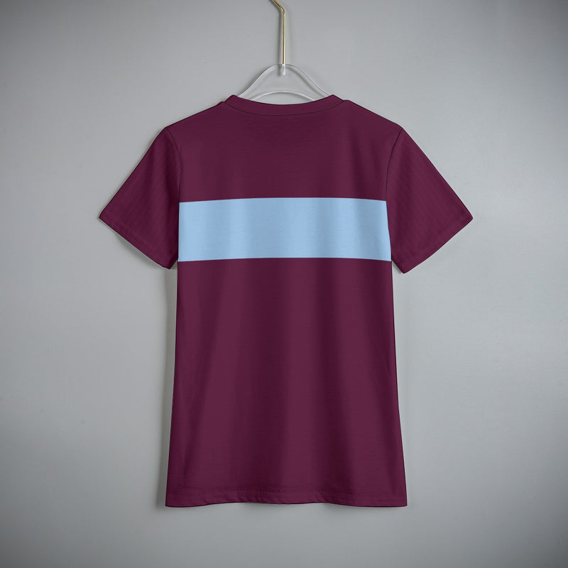 Aston Villa FC 25/26 Home Kit Inspired Kids Eco-friendly Basic T-shirt
