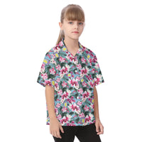 Aston Villa FC 25/26 Team-Inspired Kids Cotton-Blend Hawaiian Shirt
