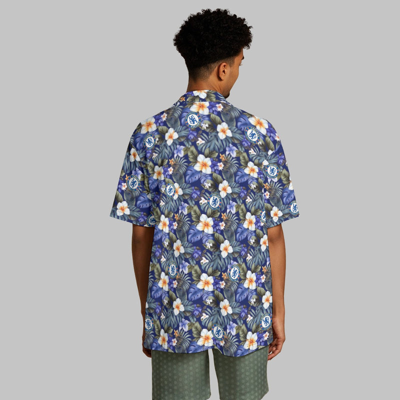 Chelsea FC 25/26 Team-Inspired Unisex Cotton Poplin Hawaiian Shirt