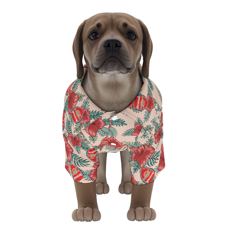 Arsenal FC 25/26 Team-Inspired Pet Hawaiian Shirt - for MED-LARGER PETS