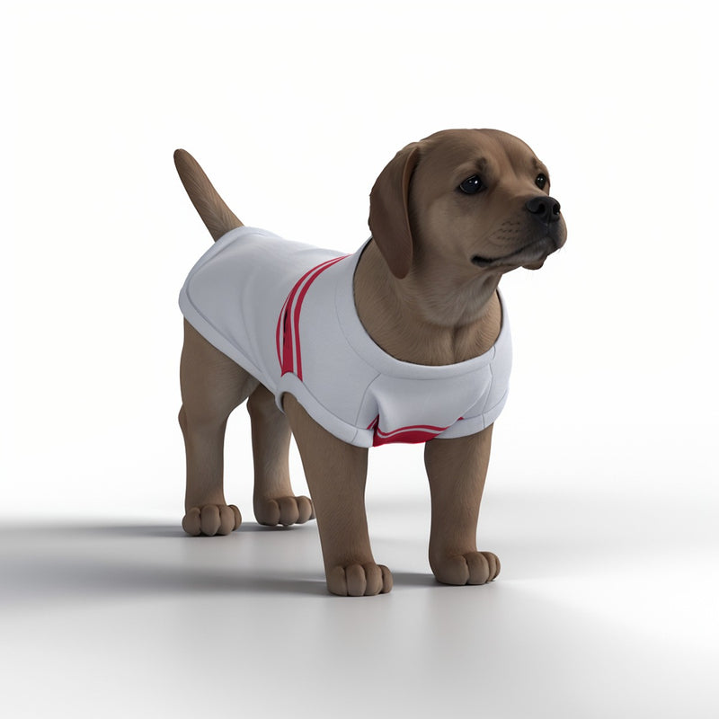 Southampton FC 25/26 Home Inspired Pet Graphic Tee Shirt (Sizes XS-Small)