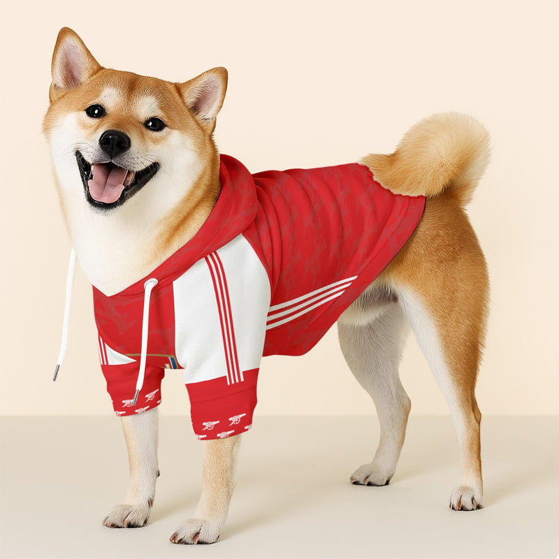 Arsenal FC 25/26 Home Kit Inspired Casual Hooded Cotton Sweatshirt