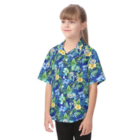 Manchester City FC 25/26 Team-Inspired Kids Cotton-Blend Hawaiian Shirt