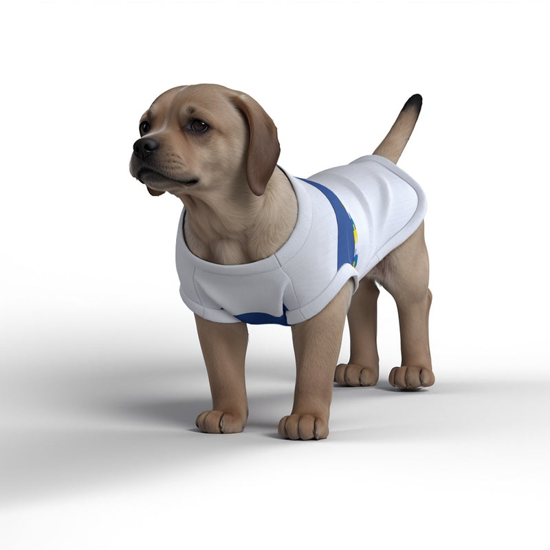 Leeds United FC 25/26 Home Inspired Pet Graphic Tee Shirt (Sizes XS-Small)