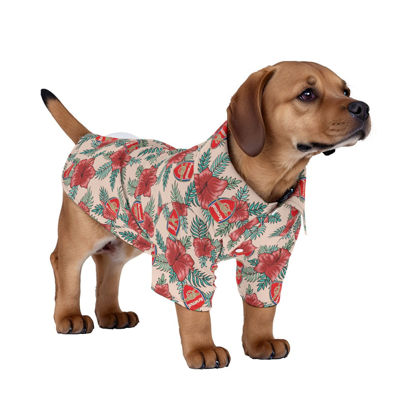 Arsenal FC 25/26 Team-Inspired Pet Hawaiian Shirt - for MED-LARGER PETS