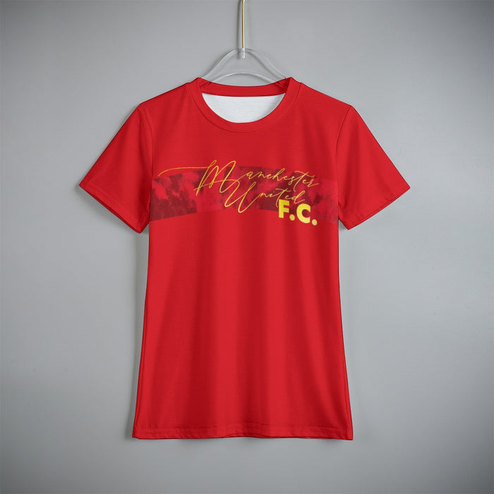Manchester United FC 25/26 Home Kit Inspired Kids Eco-friendly Basic T-shirt