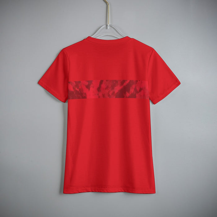Manchester United FC 25/26 Home Kit Inspired Kids Eco-friendly Basic T-shirt