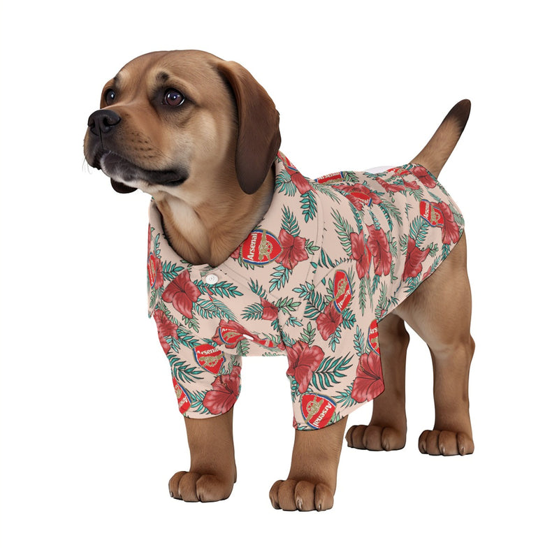 Arsenal FC 25/26 Team-Inspired Pet Hawaiian Shirt - for MED-LARGER PETS