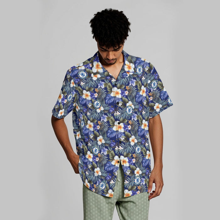 Chelsea FC 25/26 Team-Inspired Unisex Cotton Poplin Hawaiian Shirt