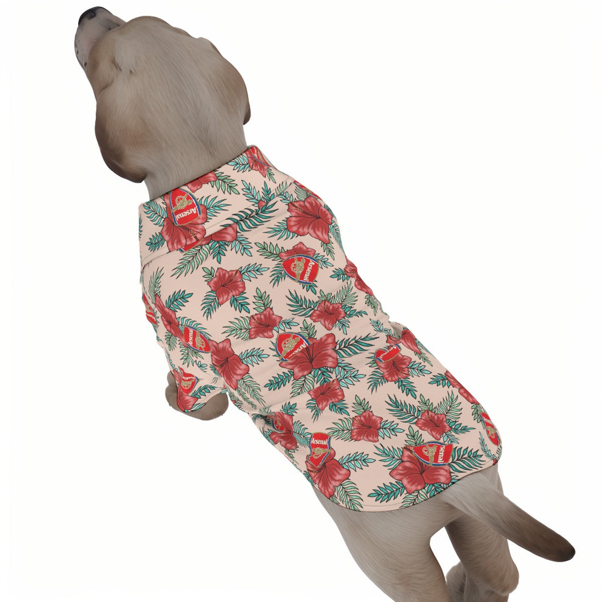 Arsenal FC 25/26 Team-Inspired Pet Hawaiian Shirt - for MED-LARGER PETS