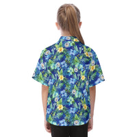 Manchester City FC 25/26 Team-Inspired Kids Cotton-Blend Hawaiian Shirt