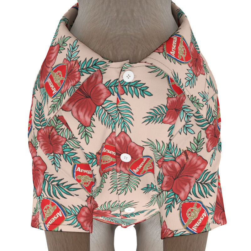 Arsenal FC 25/26 Team-Inspired Pet Hawaiian Shirt - for MED-LARGER PETS