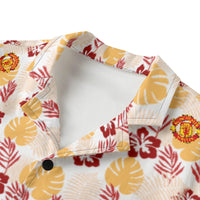Manchester United FC 25/26 Team-Inspired Kids Cotton-Blend Hawaiian Shirt