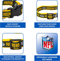 Green Bay Packers Dog Satin Collar or Leash